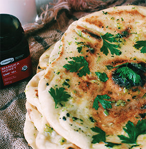 Naan Bread with Mānuka honey