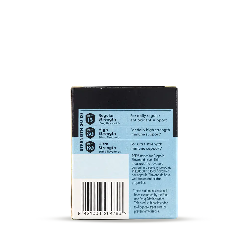 Immune Bee Propolis High Strength 1-A-Day PFL 30 Veg Capsules Box B