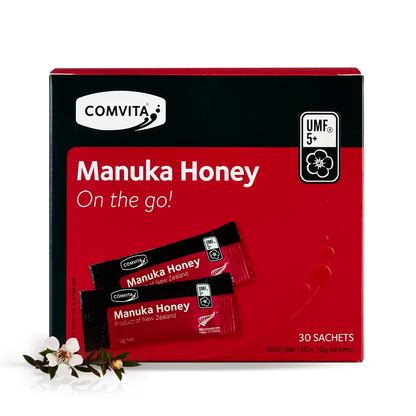 UMF 5+ Manuka Honey Sachets 30s Box Front