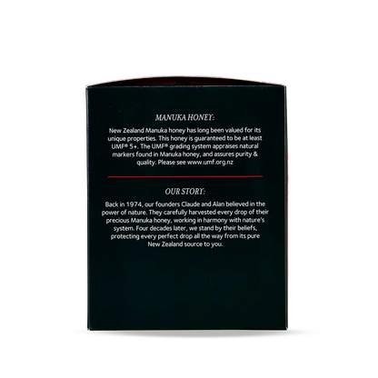 UMF 5+ Manuka Honey Sachets 30s Box Left
