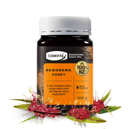 Rewarewa Honey 500g jar Front