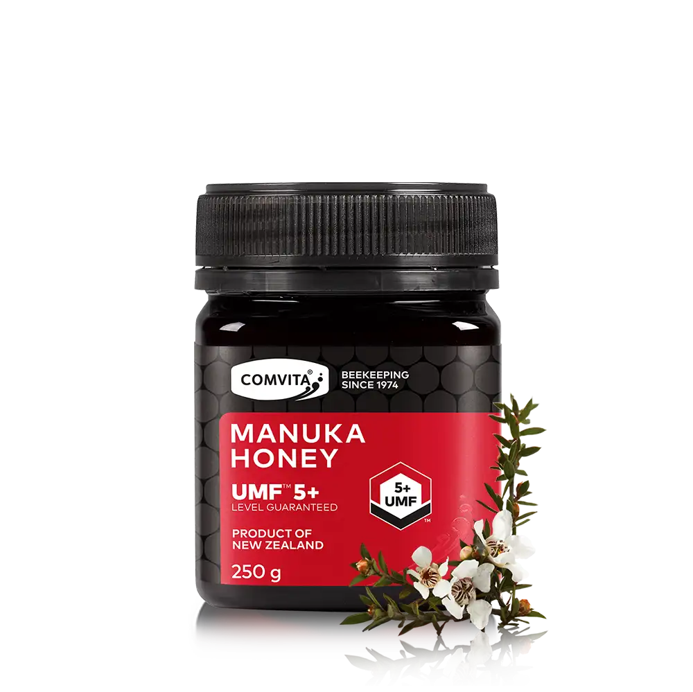 UMF 5+ Manuka Honey 250g Jar Front
