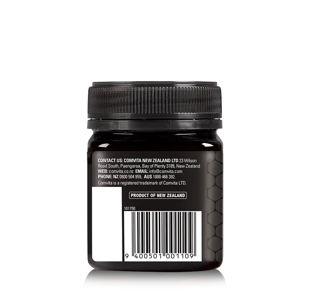 UMF 5+ Manuka Honey 250g Jar Right