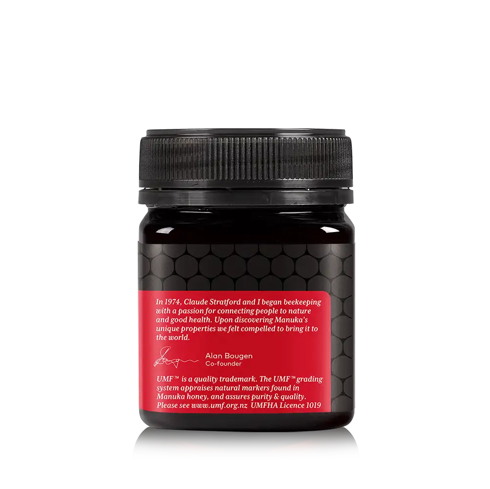 UMF 5+ Manuka Honey 250g Jar Left