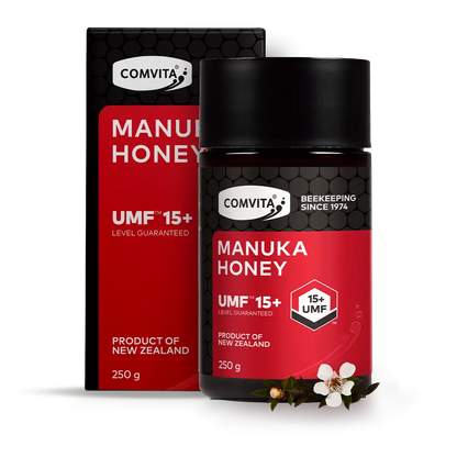 UMF 15+ Manuka Honey 250g Box & Jar