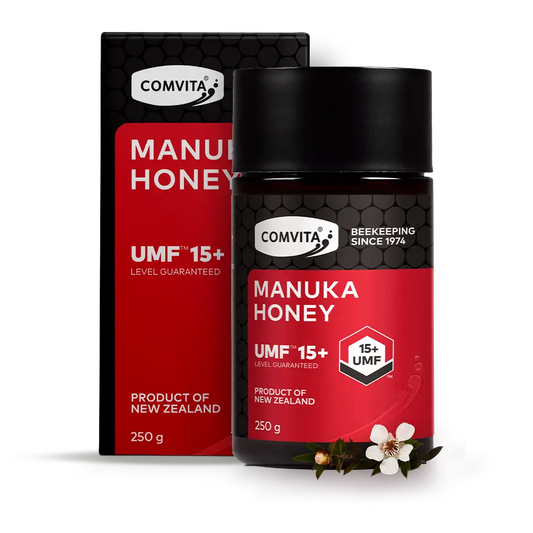 UMF 15+ Manuka Honey 250g Box & Jar