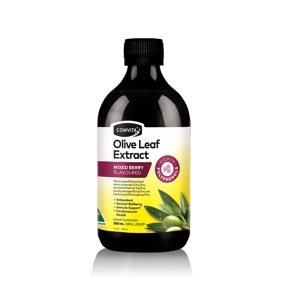 Olive Leaf Extract Mixed Berry 500ml Bottle Front