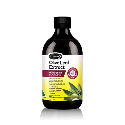 Olive Leaf Extract Mixed Berry 500ml Bottle Front