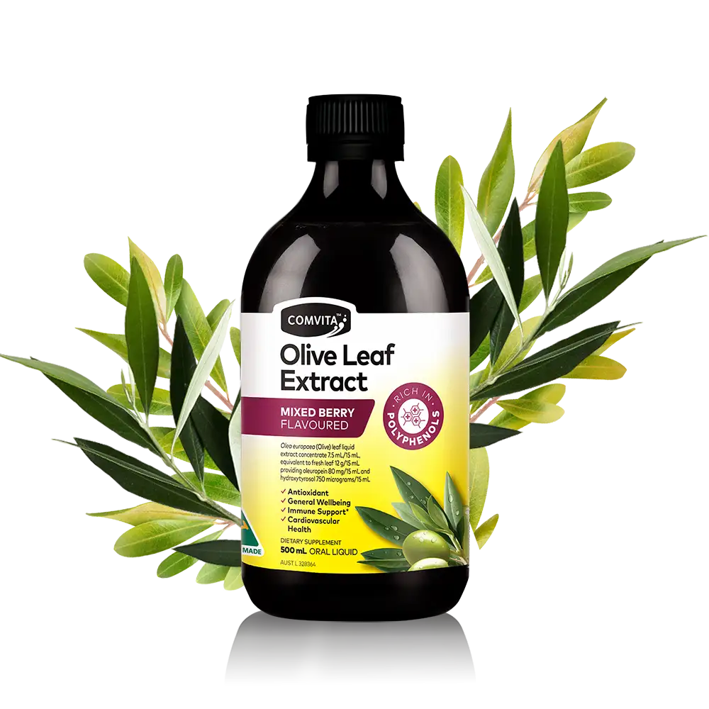 Olive Leaf Extract Mixed Berry 500ml Bottle Front