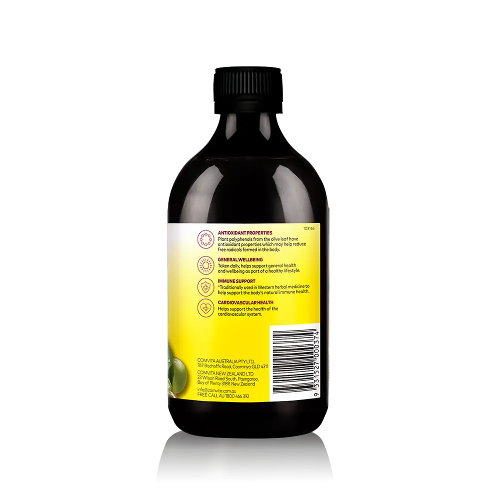 Olive Leaf Extract Mixed Berry 500ml Bottle Right