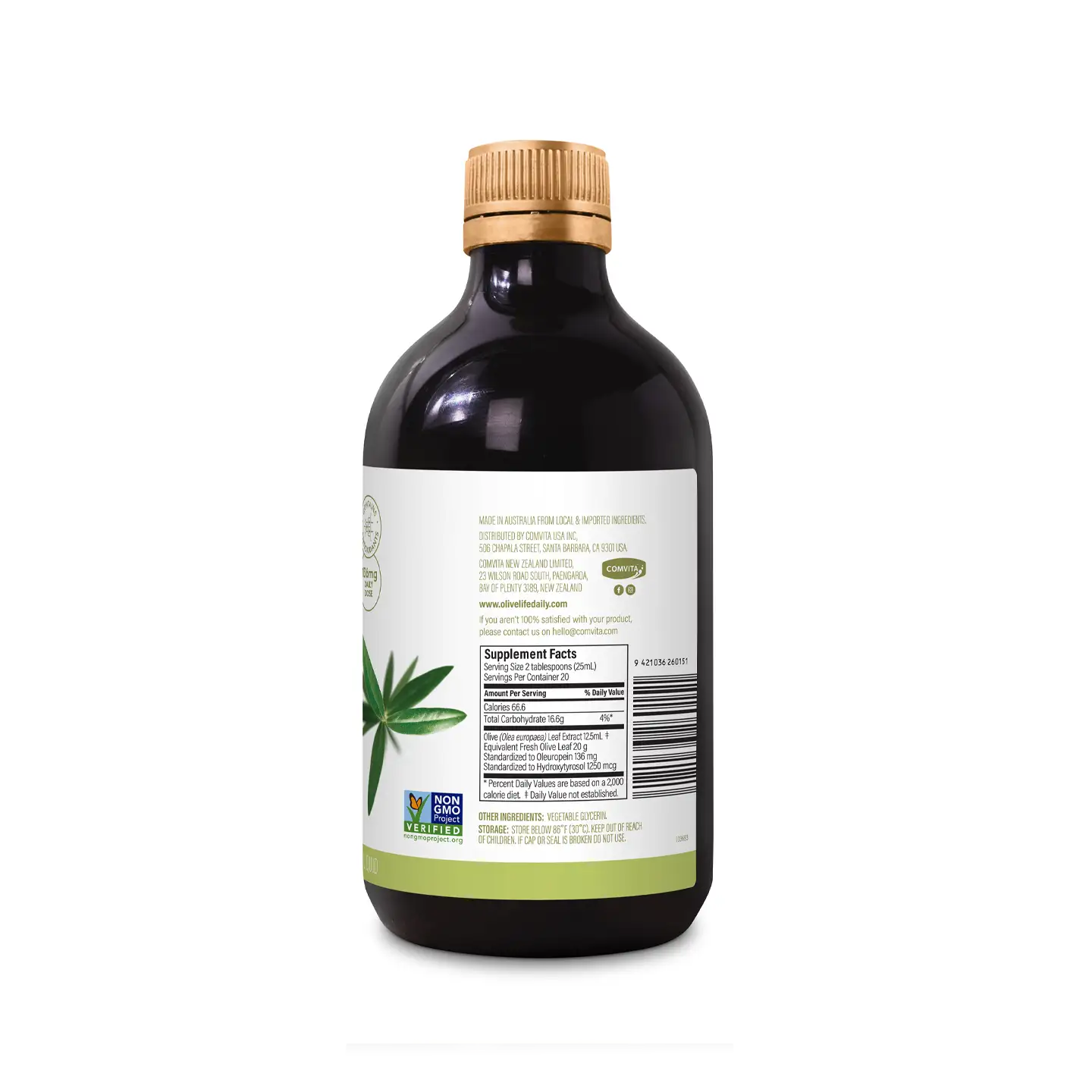 Olive Life Liquid Original 500ml  Bottle left