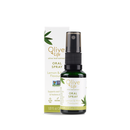 Olive Life Oral Spray 30ml Box and Bottle
