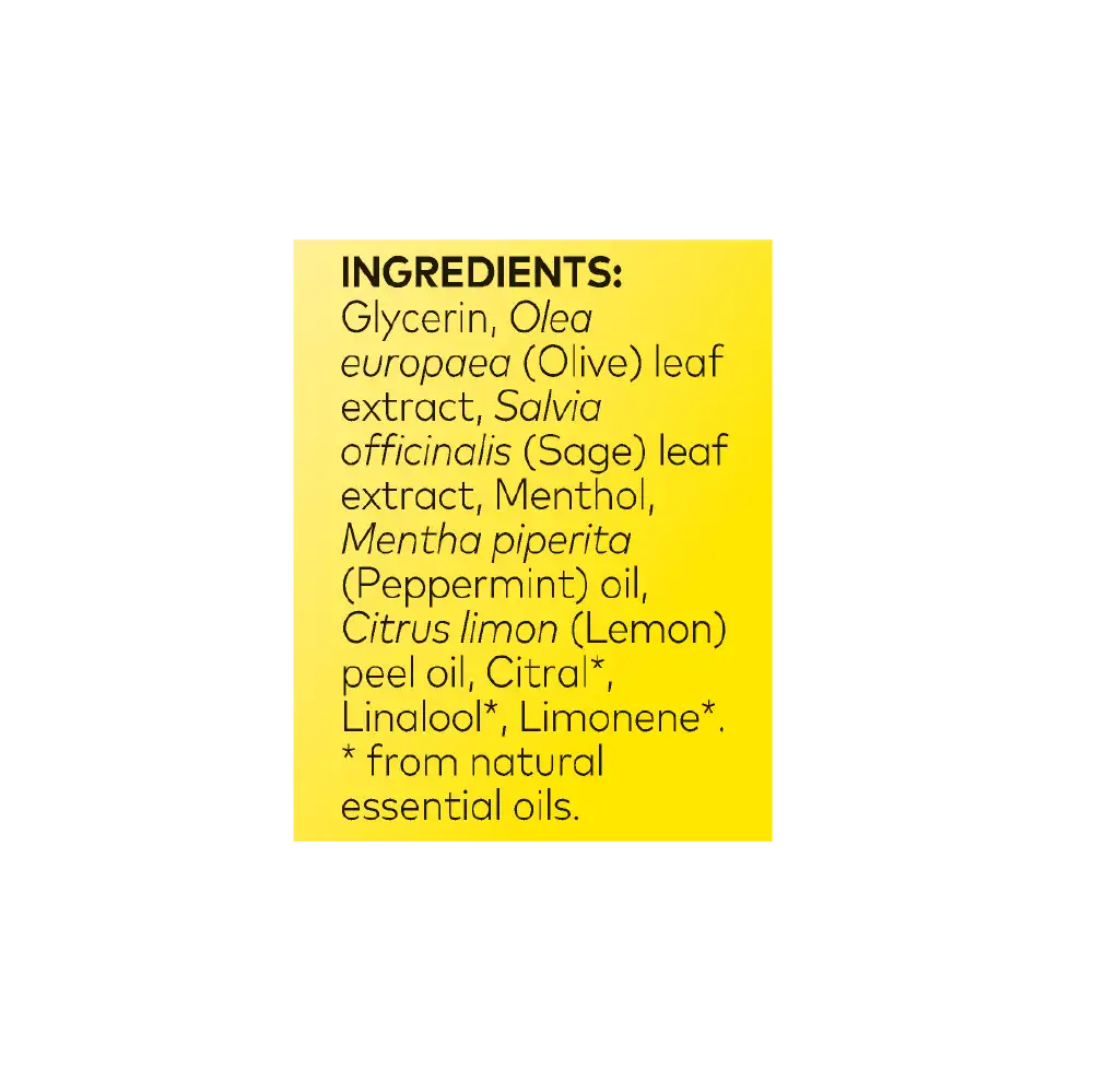 Olive Leaf Extract Oral Spray Box ingredients 