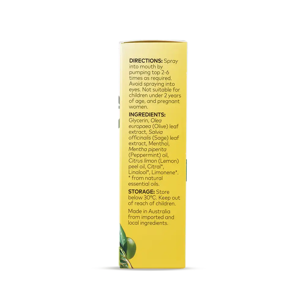 Olive Leaf Extract Oral Spray Box Left