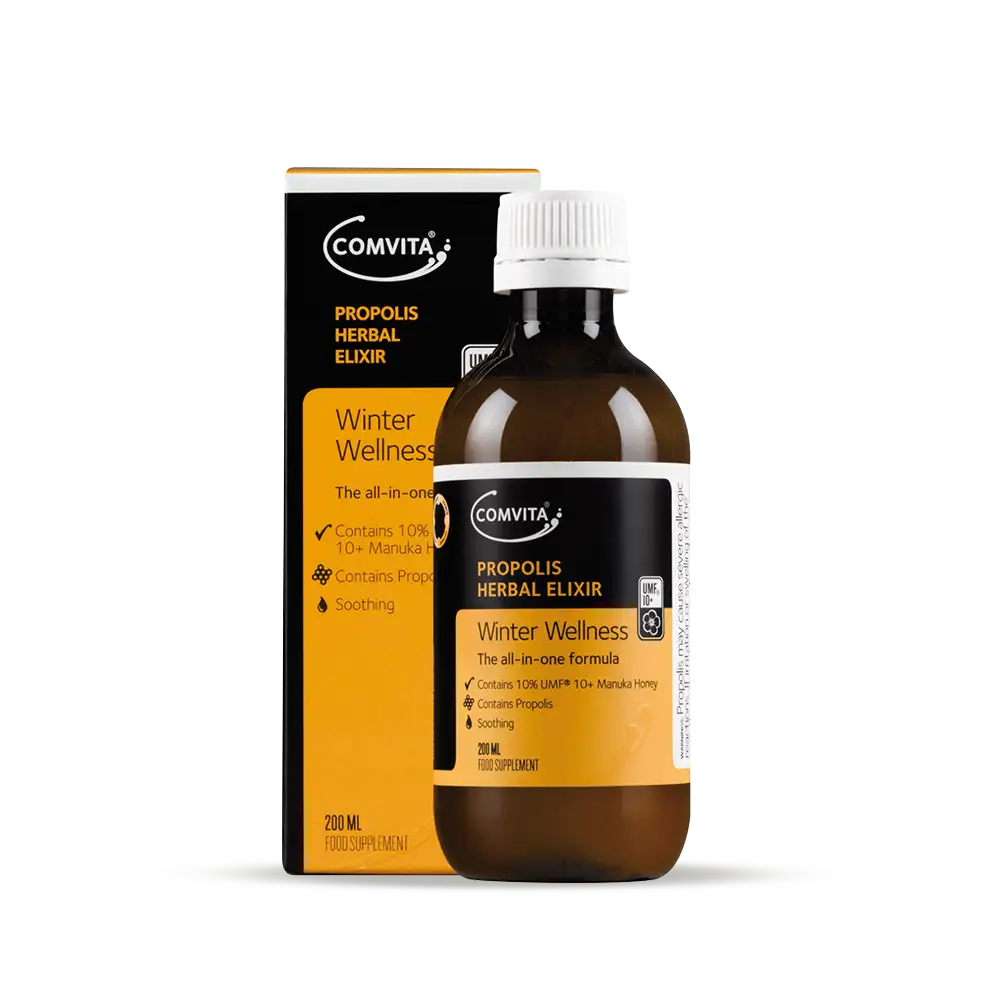 Propolis Herbal Elixir Box and Bottle