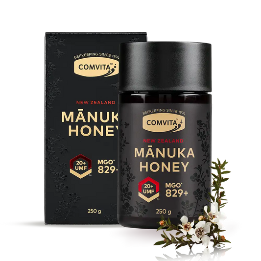 UMF 20+ Manuka Honey box and jar