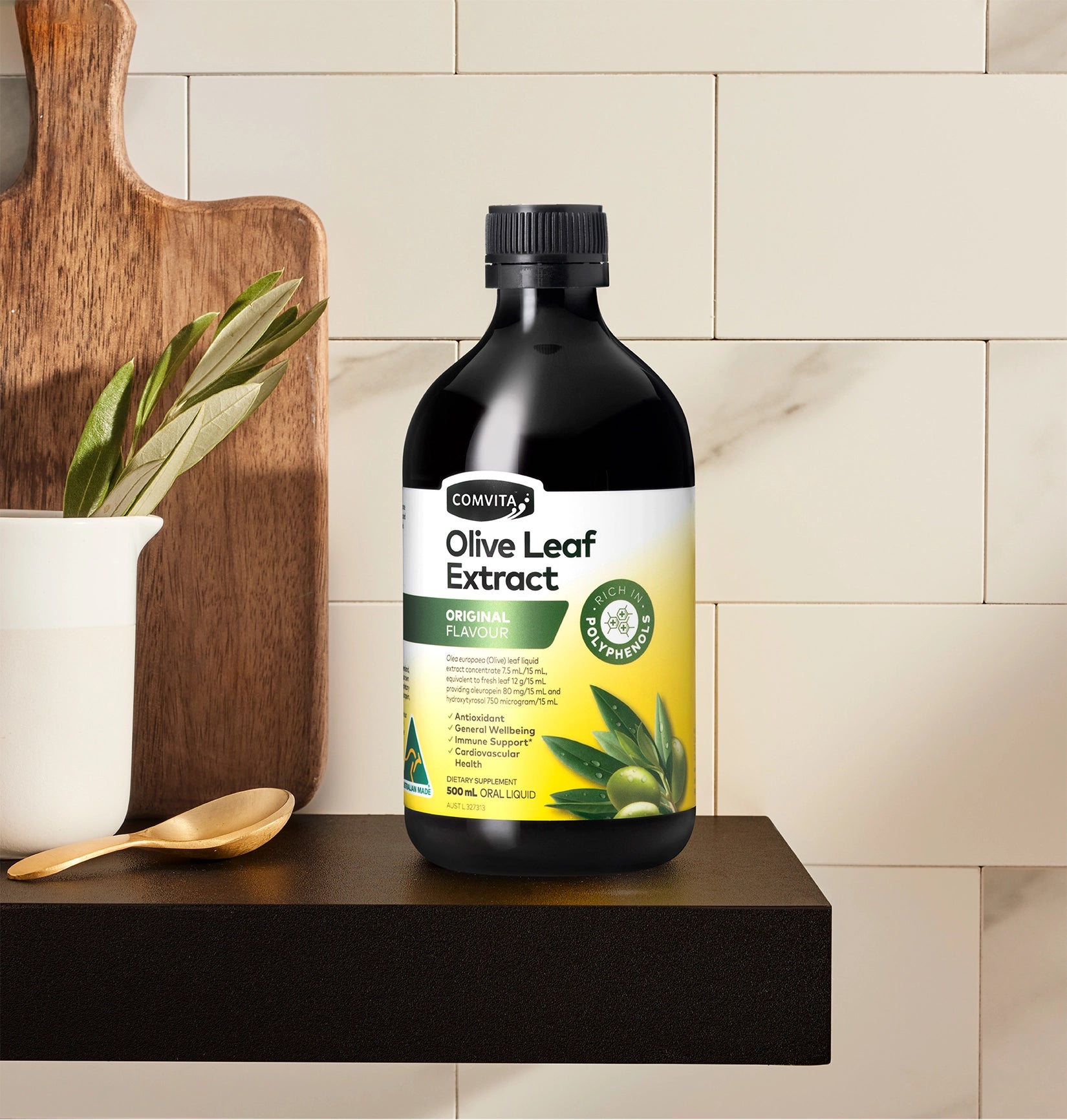 Olive leaf extract in the bathroom