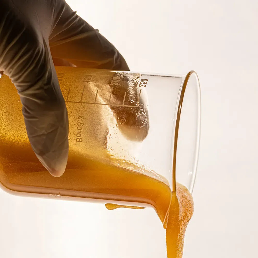 manuka honey in a beaker