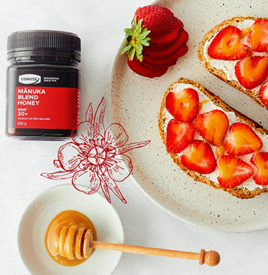 Strawberry, Ricotta & Mānuka Breakfast Toast