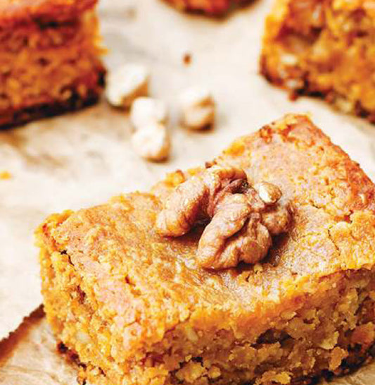 Manuka Honey Walnut Chickpea Blondies