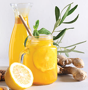 Olive, lemon & mint thirst quencher