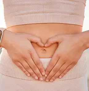 Hands on tummy