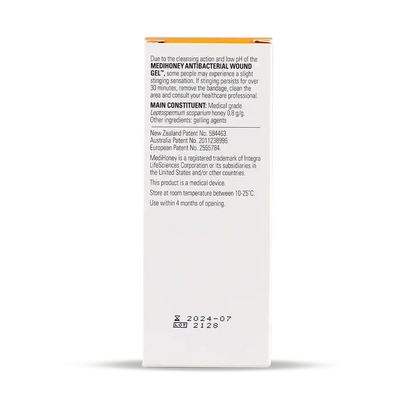 MediHoney Wound Gel 50g Box Back