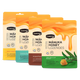 Four packages of Comvita Manuka Honey Lozenges on a white background