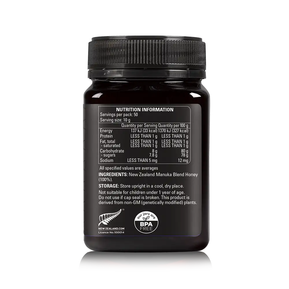 Manuka Honey Blend 500g Jar Back
