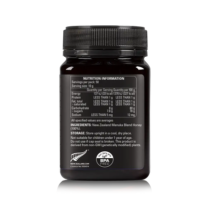 Manuka Honey Blend 500g Jar Back