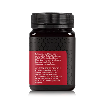 Manuka Honey Blend 500g Jar Left