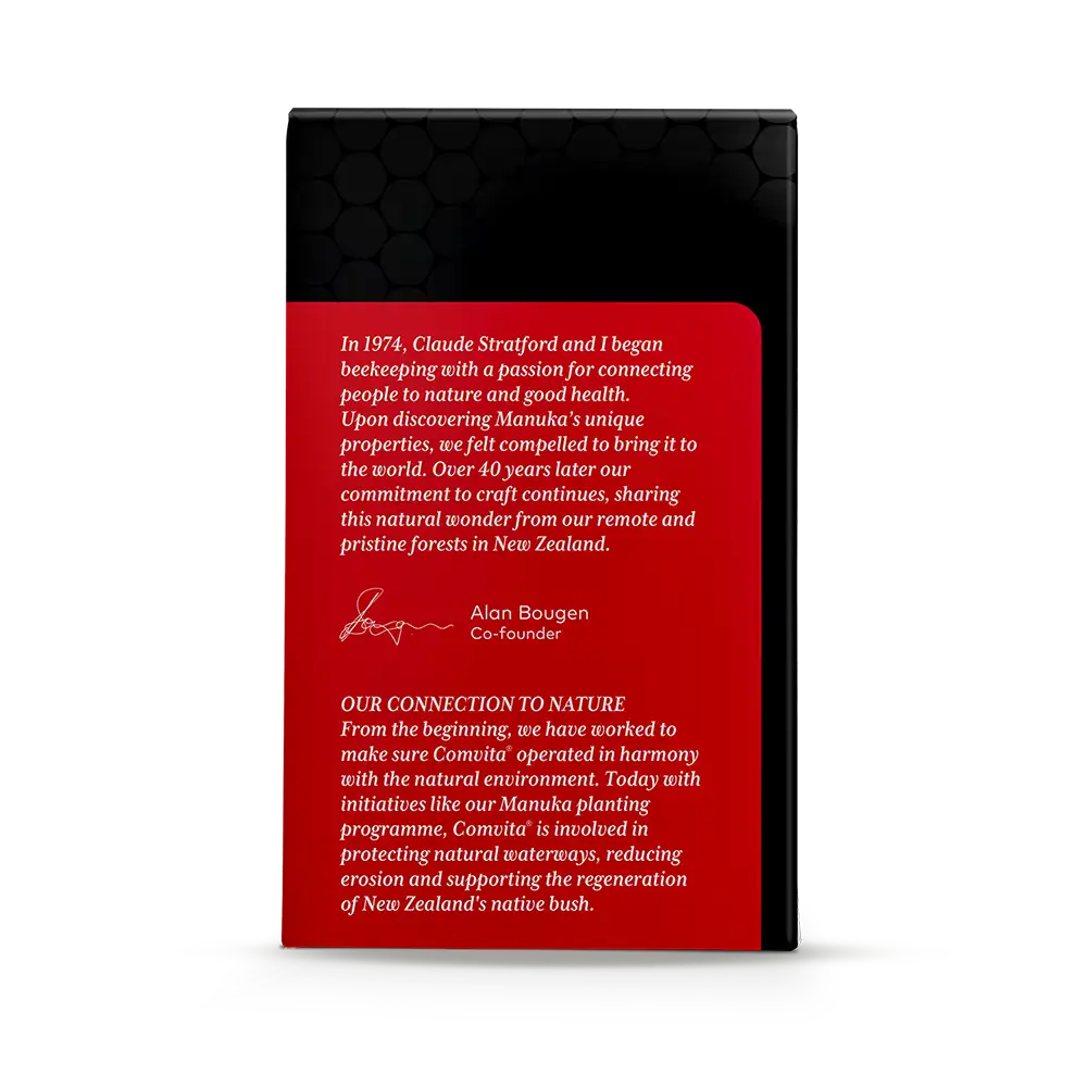 UMF 15+ Manuka Honey 500g Box Left