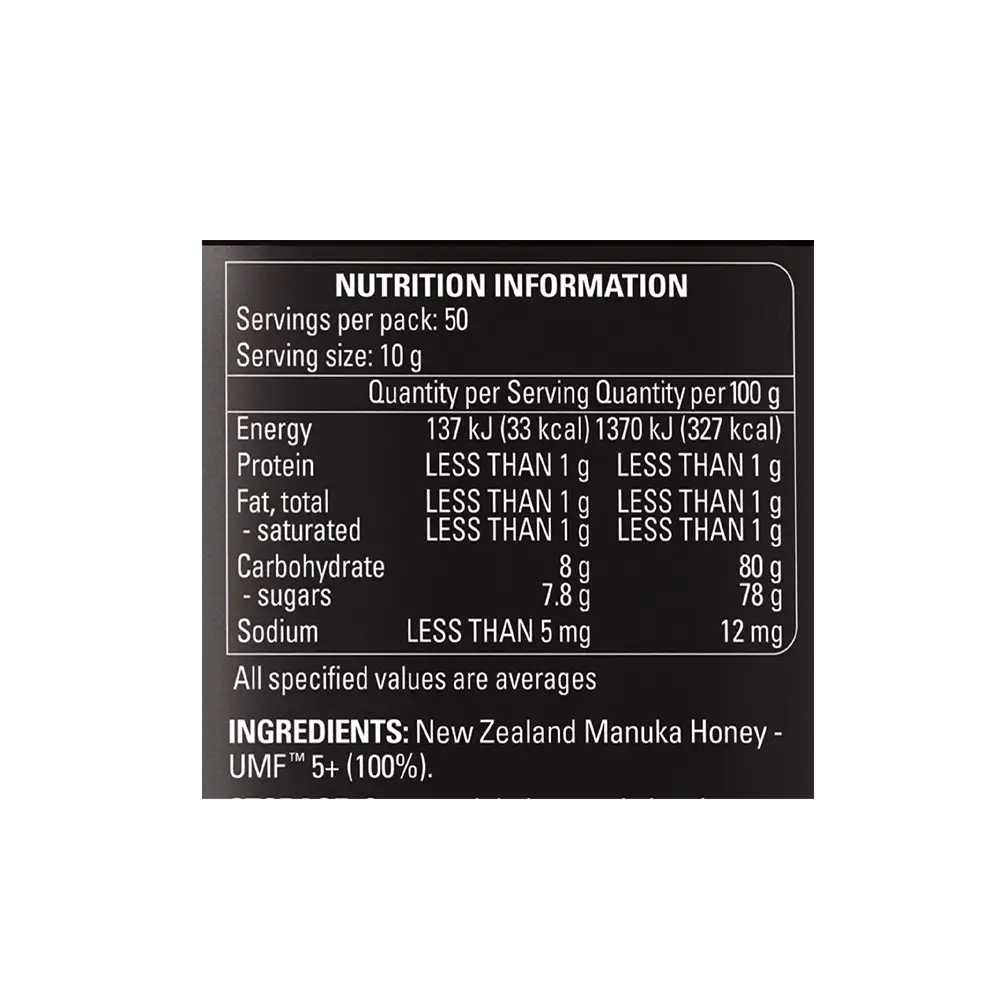 MGO 30+ Manuka Blend Honey 500g Ingredients 