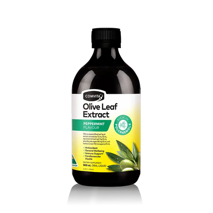 Olive Leaf Extract PEPPERMINT 500ml Bottle Front