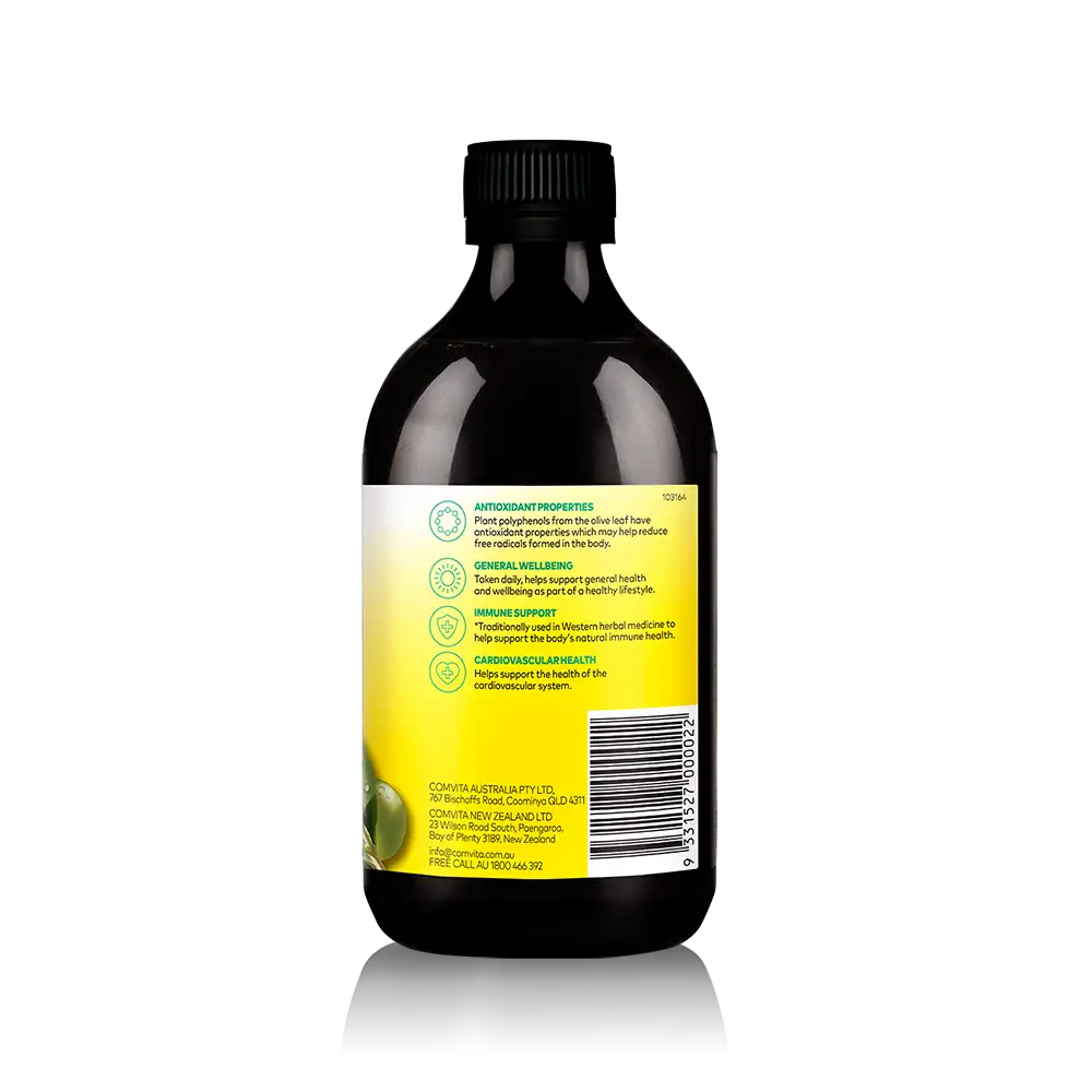 Olive Leaf Extract PEPPERMINT 500ml Bottle Left