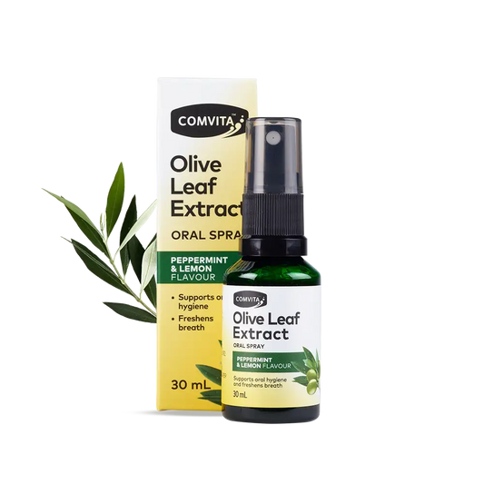 Olive Leaf Extract Oral Spray Box and Spray Bottle