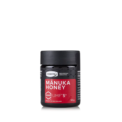UMF 5+ Manuka Honey 50g jar front