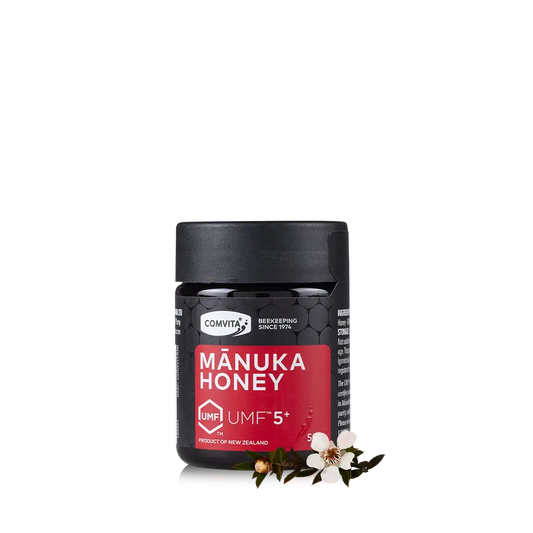 UMF 5+ Manuka Honey 50g jar front