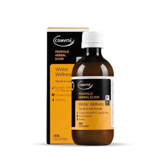 Propolis Herbal Elixir Box and Bottle