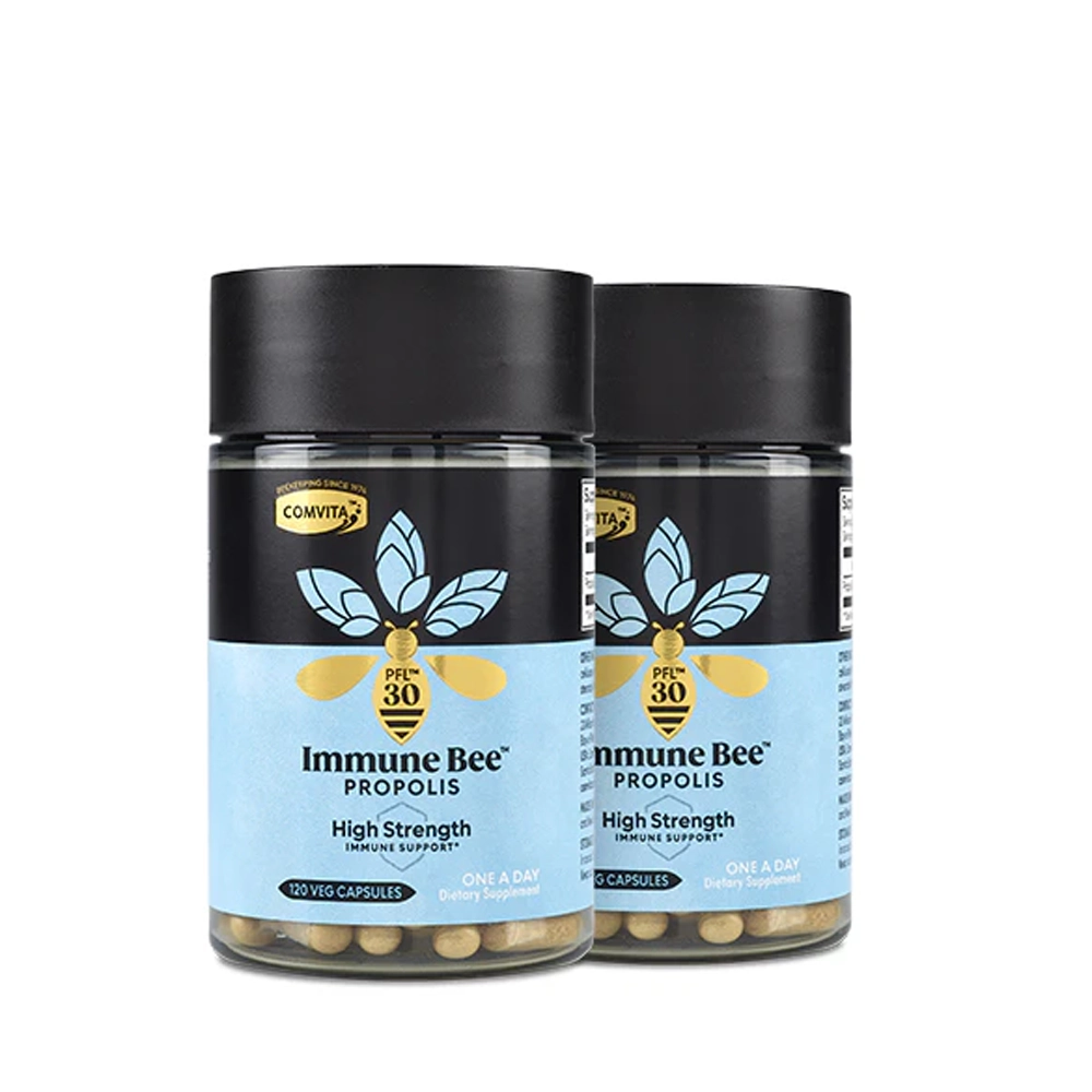 Immune Bee Propolis High Strength 1-A-Day PFL 30 Veg Capsules 120s 2-Pack