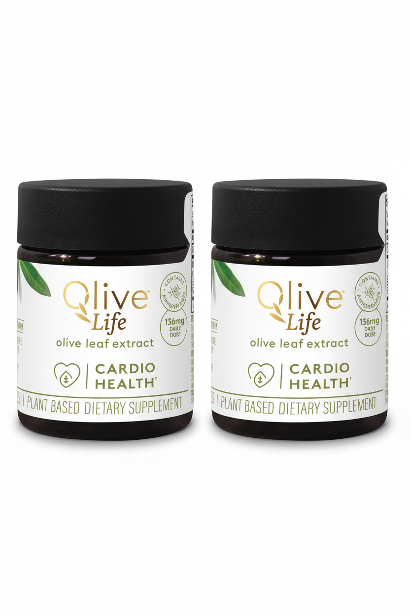 Olive Leaf Extract Cardio Health Vege Caps 2-for-1 Bundle